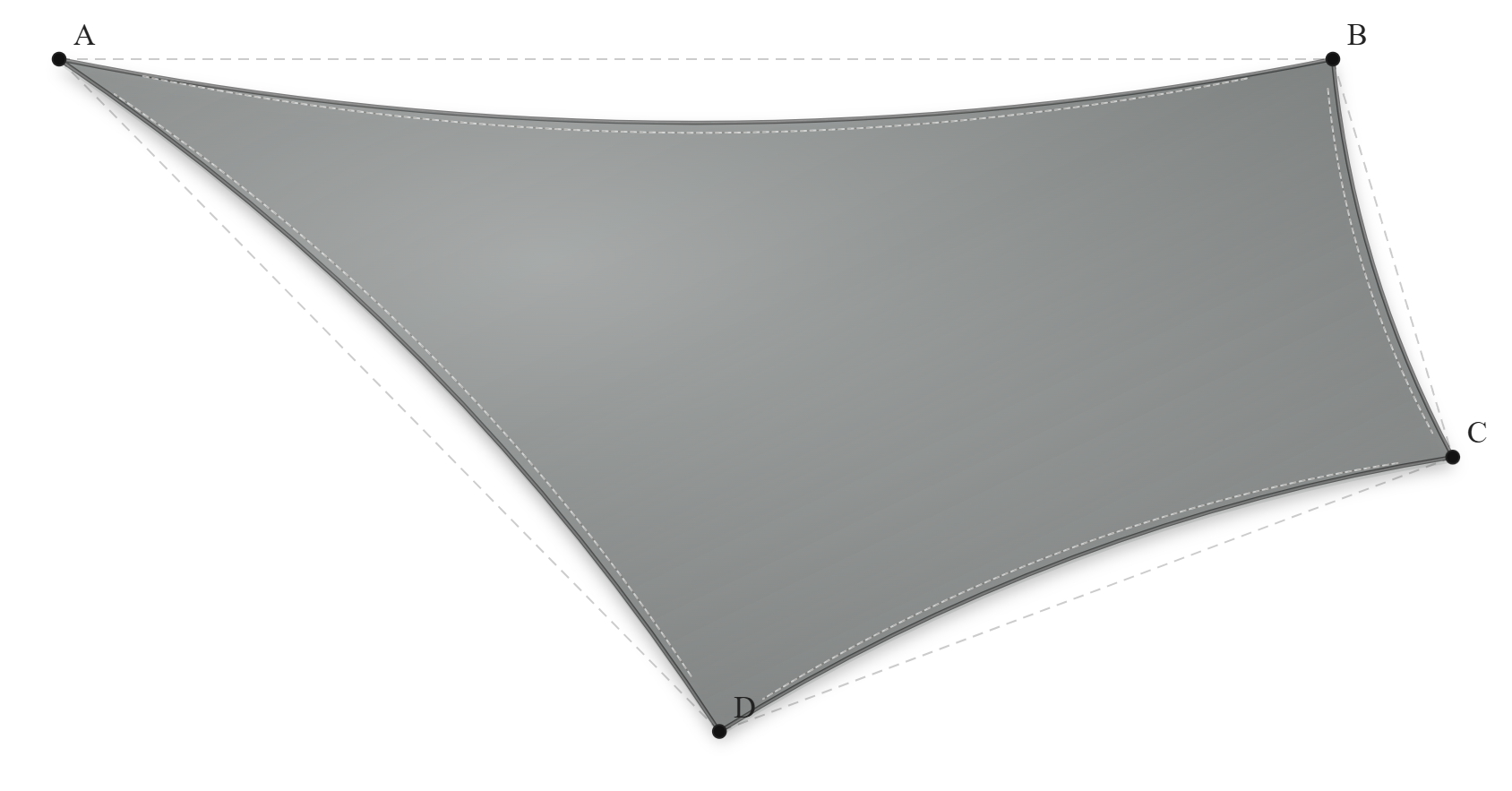 Voile d'ombrage - Forme Trapèze - Gris Acier (648 AustralMesh)