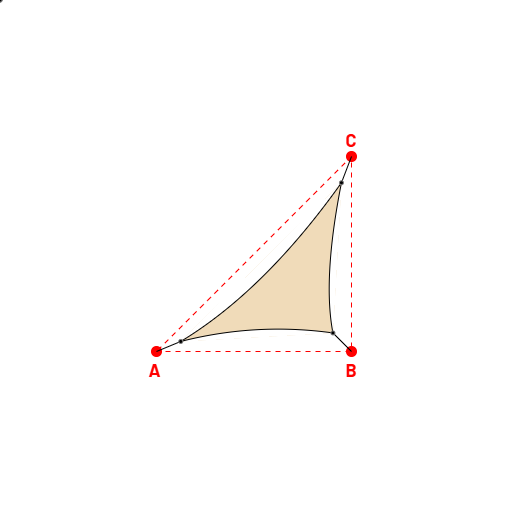 Voile d'ombrage triangle en Soltis 96 - Toile d'ombrage haute performance Blanc Cassé 96-1103 - 2,03x2,00x3,01m