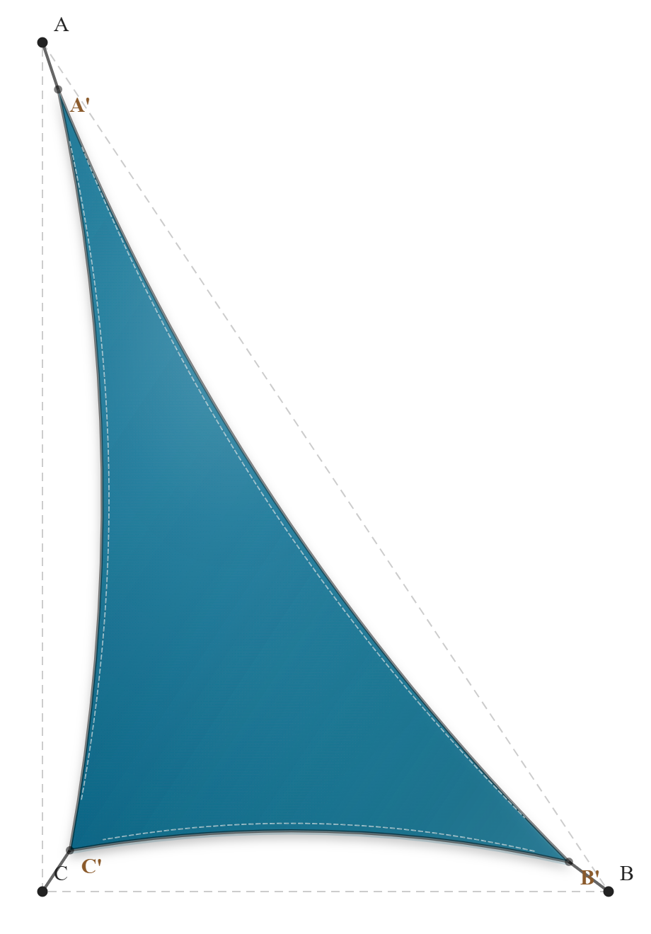 Voile d'ombrage - Forme Triangle Rectangle - 263 Bleu Azur