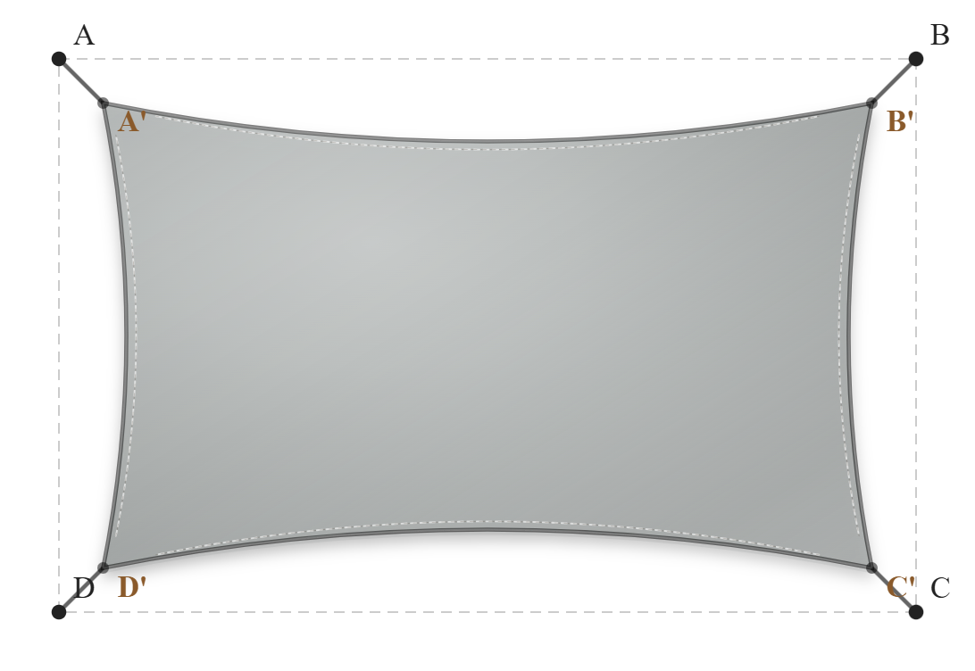 Voile d'ombrage - Forme Rectangle - Galet 96-2171