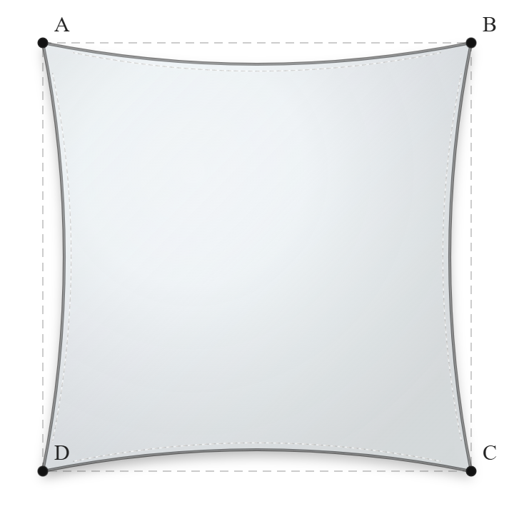 Voile d'ombrage - Forme Carrée - Blanc - 502V3-8102C