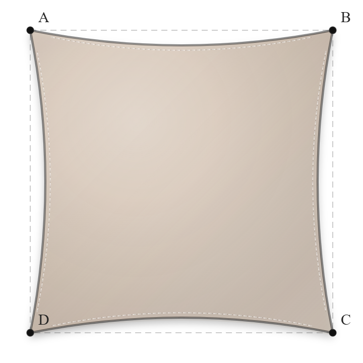 Voile d'ombrage - Forme Carrée - Beige sablé 86-2135