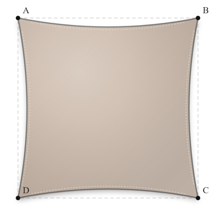 Voile d'ombrage - Forme Carrée - Beige Sablé 96-2135