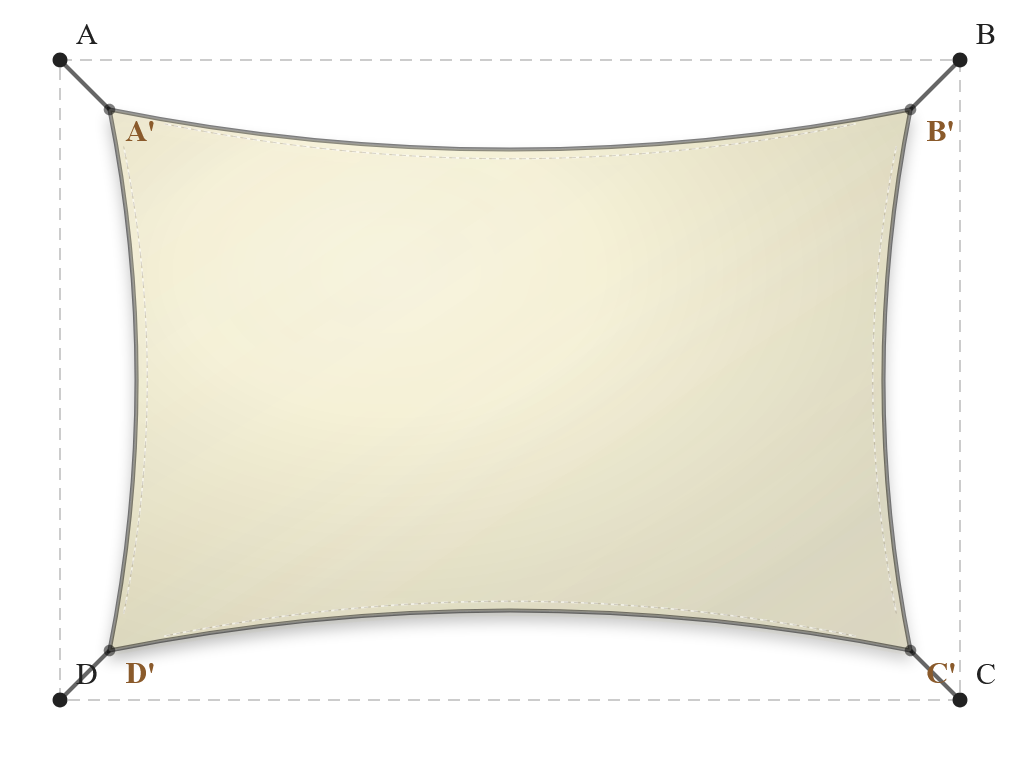 Voile d'ombrage - Forme Rectangle - Naturel (759 AustralMesh)