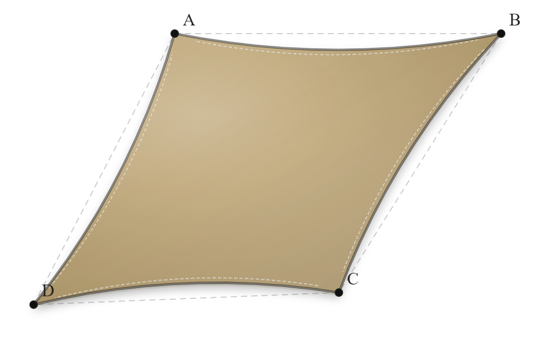 Voile d'ombrage - Forme Trapèze - Sable du désert (704 AustralMesh)