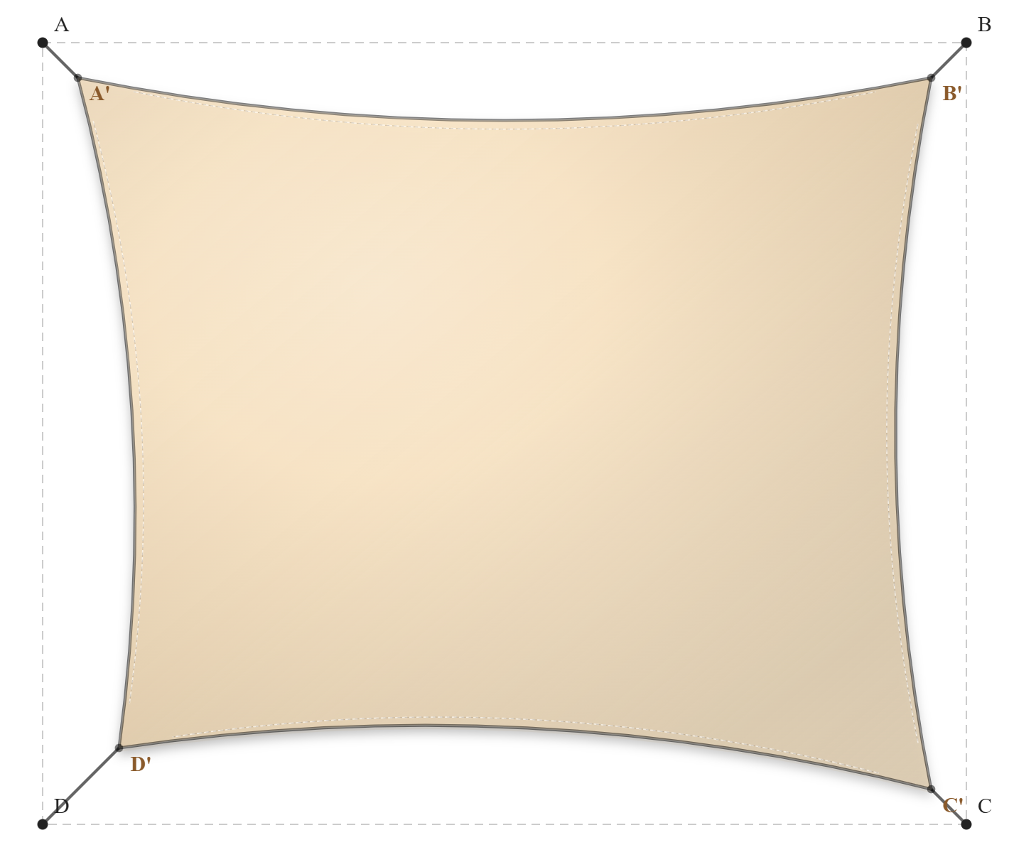 Voile d'ombrage - Forme Rectangle - Vanille 96-8861