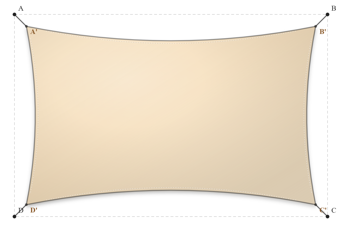 Voile d'ombrage - Forme Rectangle - Vanille 96-8861