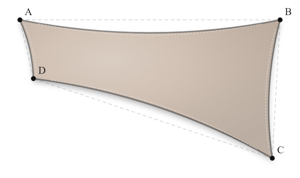 Voile d'ombrage - Forme Trapèze - Beige Sablé 96-2135