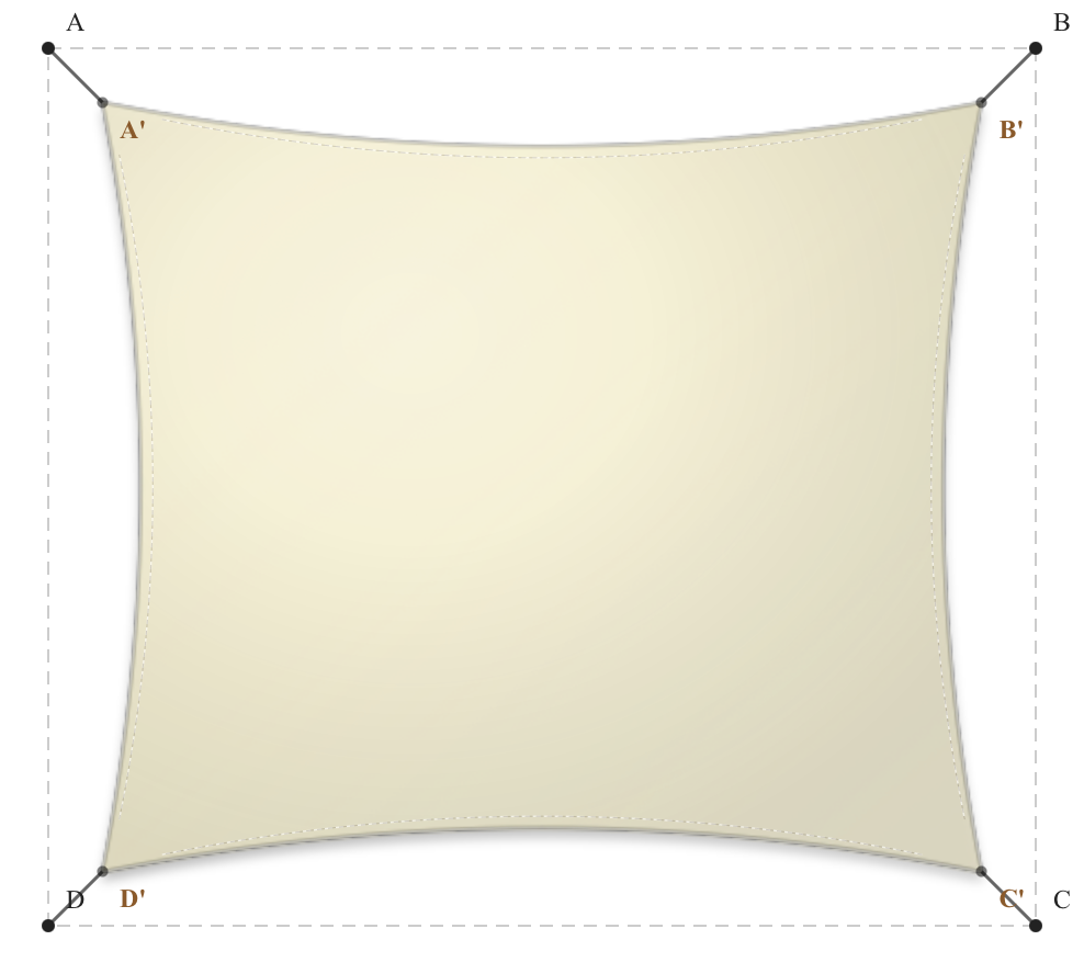 Voile d'ombrage - Forme Rectangle - Naturel (759 AustralMesh)