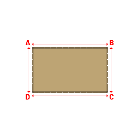 Bâche Rectangle en AustralMesh - Toile d'ombrage ajourée Sable du désert (704 AustralMesh) - 2.50x1.50m