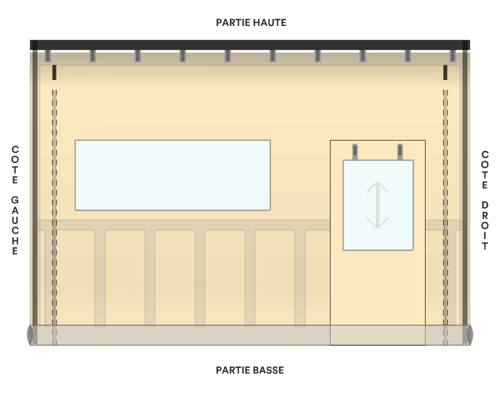 Bâche de façade pour mobil-home