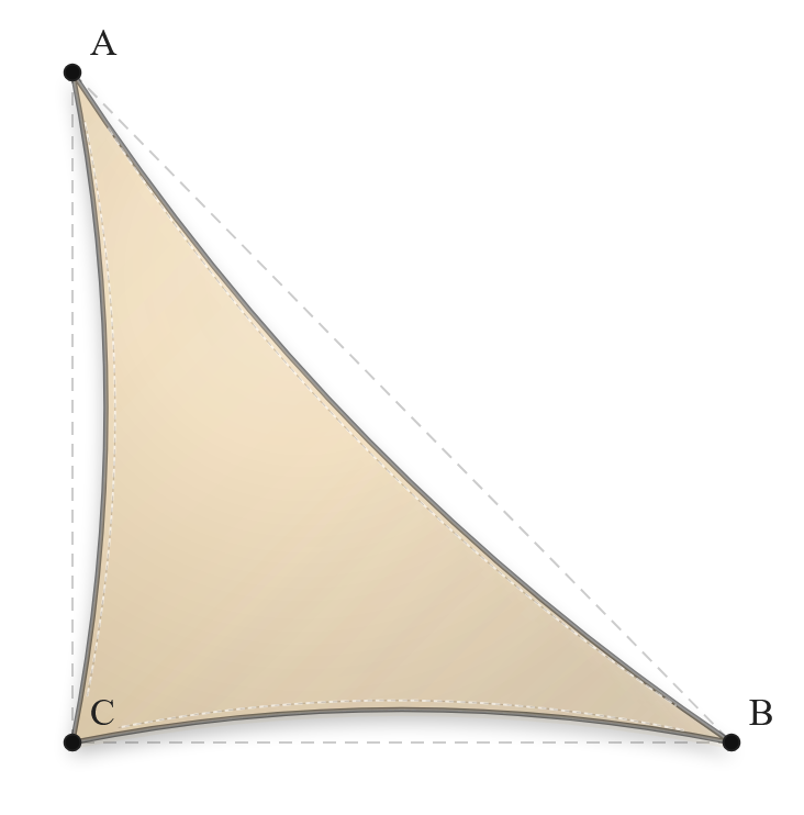 Voile d'ombrage - Forme Triangle Rectangle - Blanc Cassé 96-1103