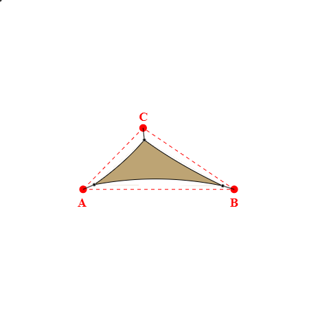 Voile d'ombrage triangle en AustralMesh - Toile d'ombrage ajourée Sable du désert (704 AustralMesh) - 3,74x2,64x1,95m