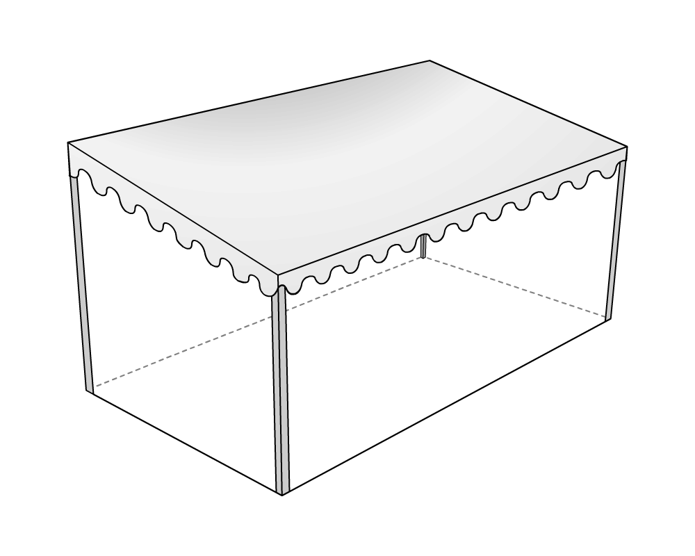 Bâche de toit pour terrasse de mobil-home