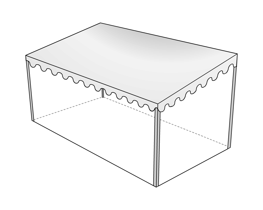 Bâche de toit pour terrasse de mobil-home
