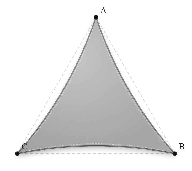 Voile d'ombrage - Forme Triangle - alu/blanc 92-2051