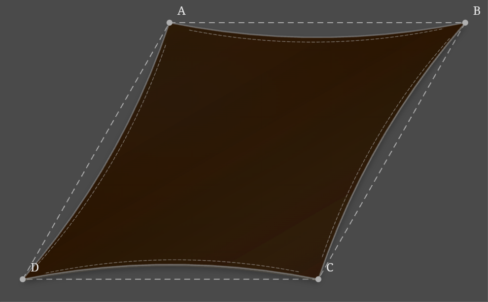 Voile d'ombrage - Forme Trapèze - Sable du désert (704 AustralMesh)