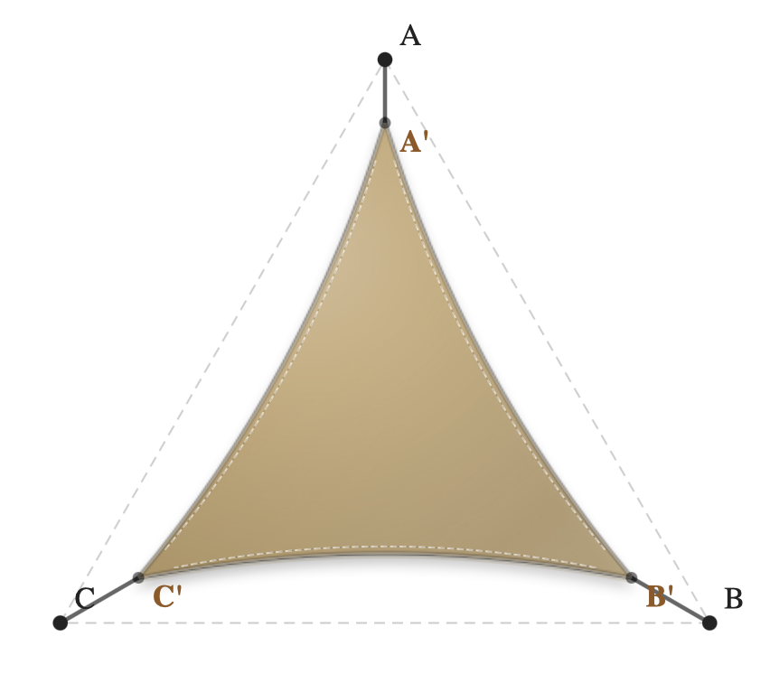 Voile d'ombrage - Forme Triangle - Sable du désert (704 AustralMesh)