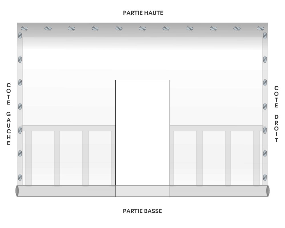 Bâche de façade pour mobil-home