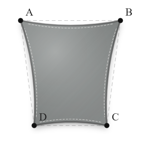 Voile d'ombrage - Forme Trapèze - Gris Acier (648 AustralMesh)