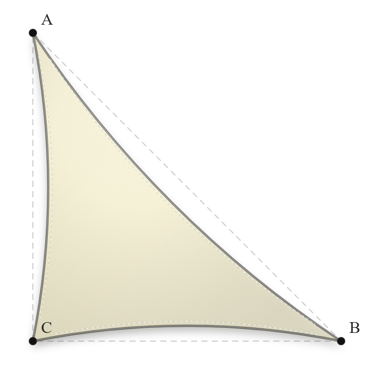 Voile d'ombrage - Forme Triangle Rectangle - Naturel (759 AustralMesh)
