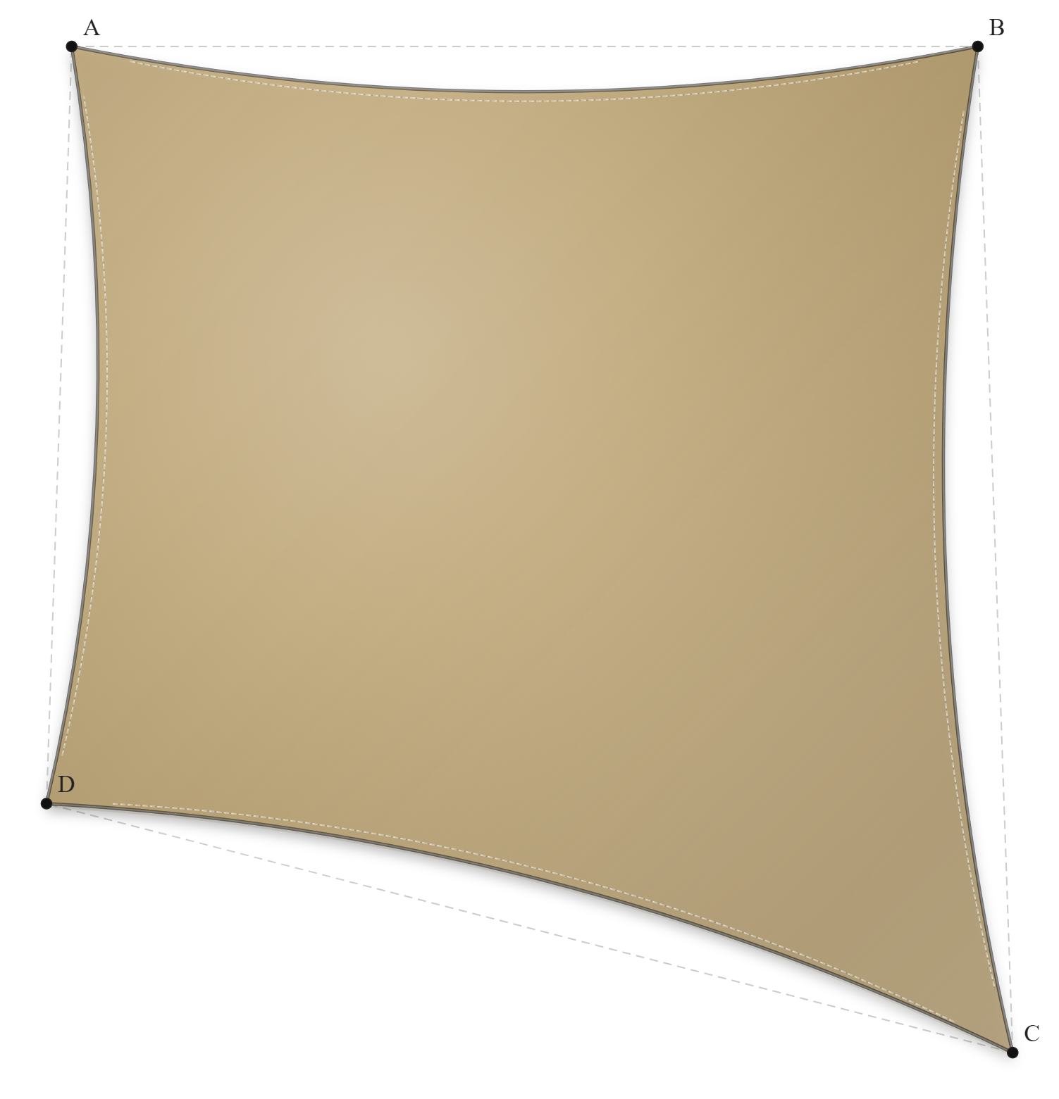 Voile d'ombrage - Forme Trapèze - Sable du désert (704 AustralMesh)