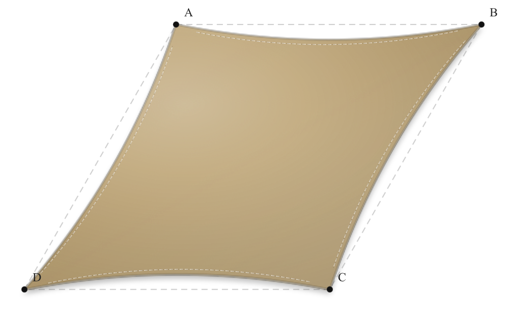Voile d'ombrage - Forme Trapèze - Sable du désert (704 AustralMesh)