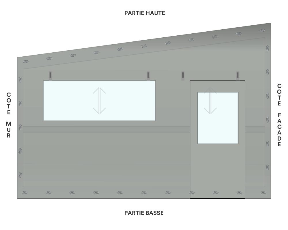 Bâche de façade pour mobil-home