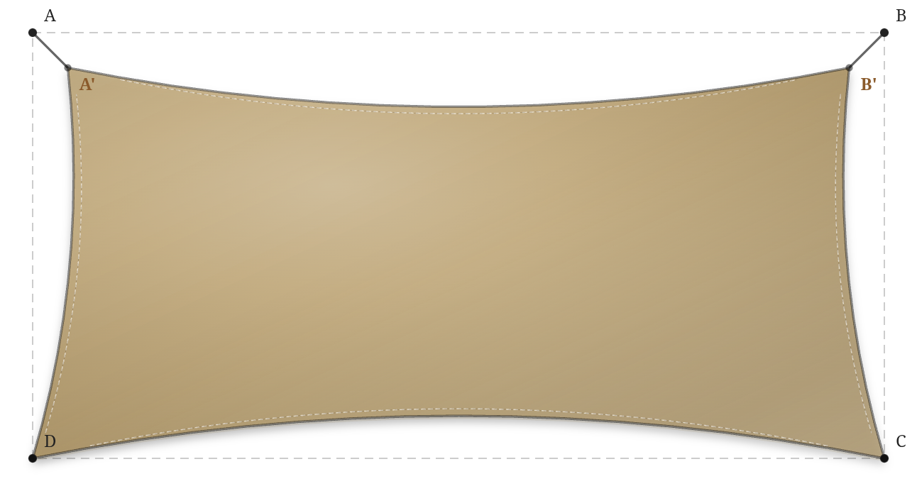 Voile d'ombrage - Forme Rectangle - Sable du désert (704 AustralMesh)