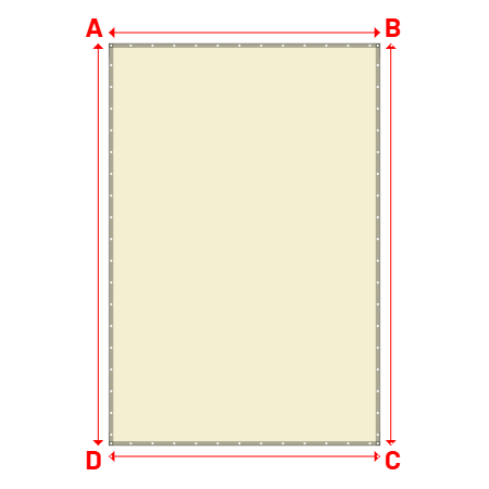 Bâche Rectangle en AustralMesh - Toile d'ombrage ajourée Naturel (759 AustralMesh) - 3.20x4.75m