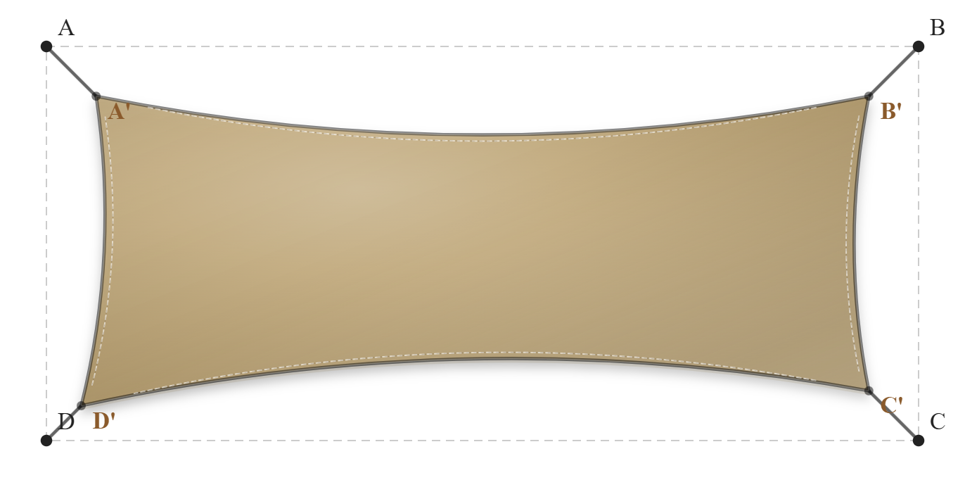 Voile d'ombrage - Forme Rectangle - Sable du désert (704 AustralMesh)