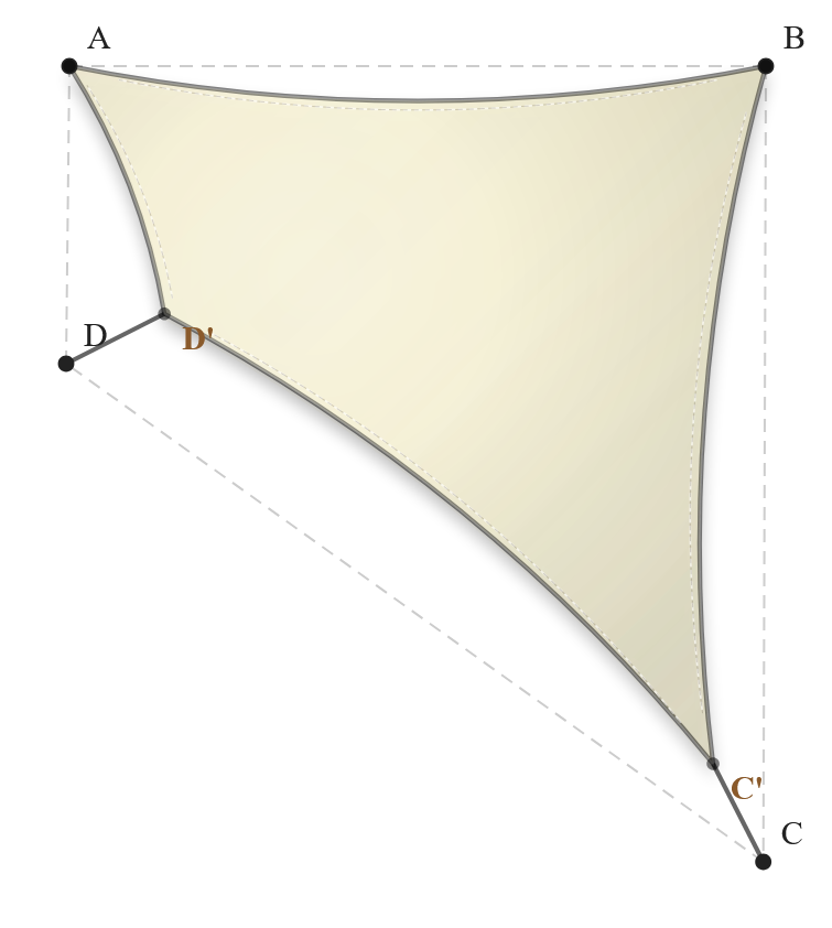 Voile d'ombrage - Forme Trapèze - Naturel (759 AustralMesh)