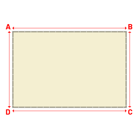 Bâche Rectangle en AustralMesh - Toile d'ombrage ajourée Naturel (759 AustralMesh) - 4.70x3.15m