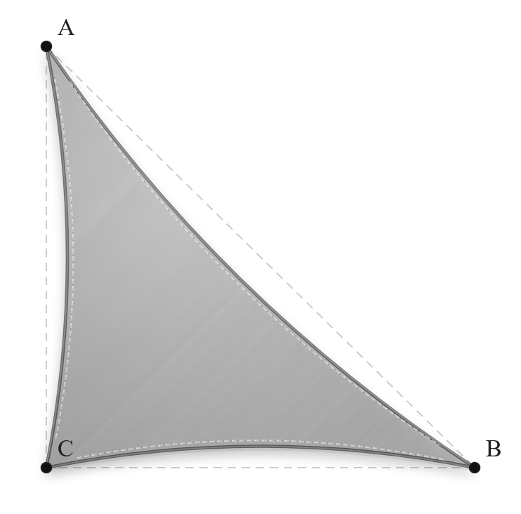 Voile d'ombrage - Forme Triangle Rectangle - alu/blanc 92-2051