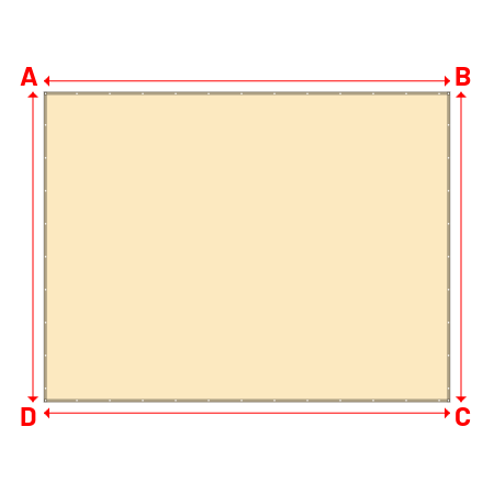 Bâche Rectangle en Protect 670 : La référence en matière de protection étanche Beige ral 1015 - 6.55x5.00m