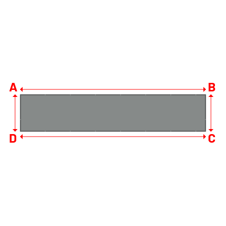Bâche Rectangle en AustralMesh - Toile d'ombrage ajourée Gris Acier (648 AustralMesh) - 10.00x2.00m