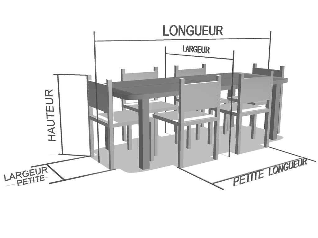 Table de jardin rectangle avec chaises - Flex 540 : une bâche polyvalente Gris 939