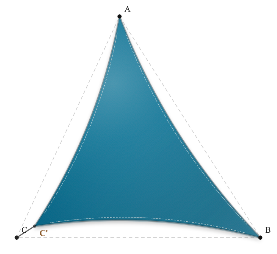 Voile d'ombrage - Forme Triangle - 263 Bleu Azur