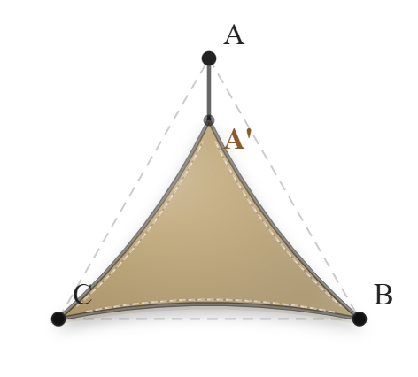 Voile d'ombrage - Forme Triangle - Sable du désert (704 AustralMesh)