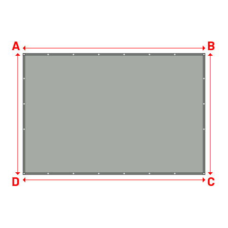 Bâche Rectangle en Protect 670 : La référence en matière de protection étanche Gris clair RAL 7038 - 3.60x2.40m