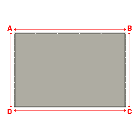 Bâche Rectangle en AustralMesh - Toile d'ombrage ajourée Pierre 300 (Australmesh) - 3.60x2.40m