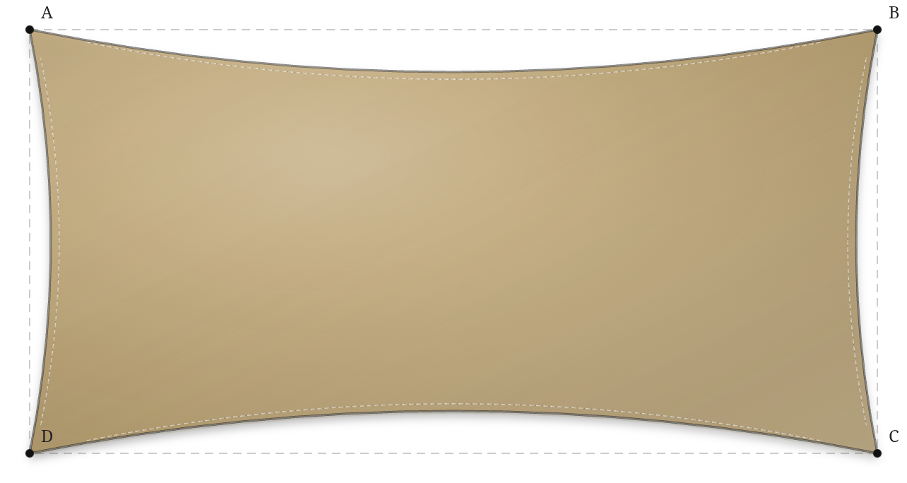 Voile d'ombrage - Forme Rectangle - Sable du désert (704 AustralMesh)