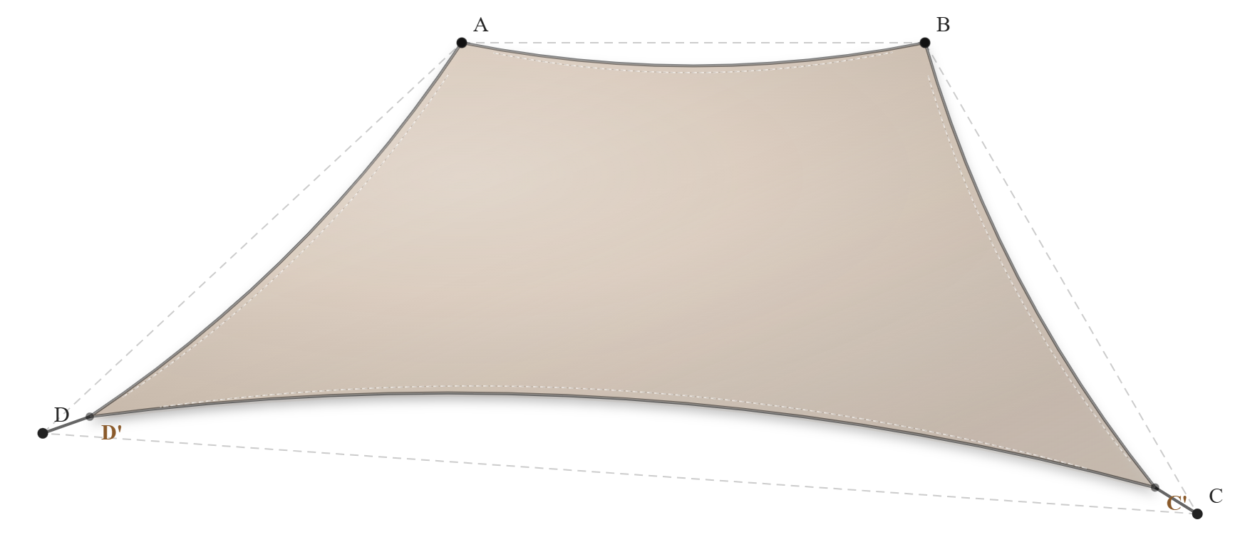 Voile d'ombrage - Forme Trapèze - Beige sablé 86-2135