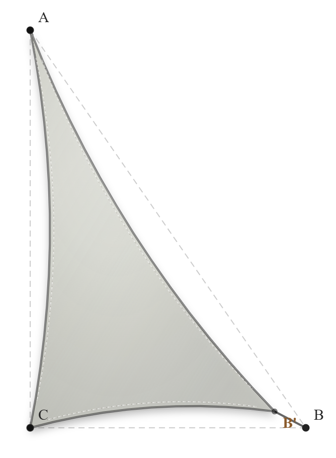 Voile d'ombrage - Forme Triangle Rectangle - Galet 86-2171