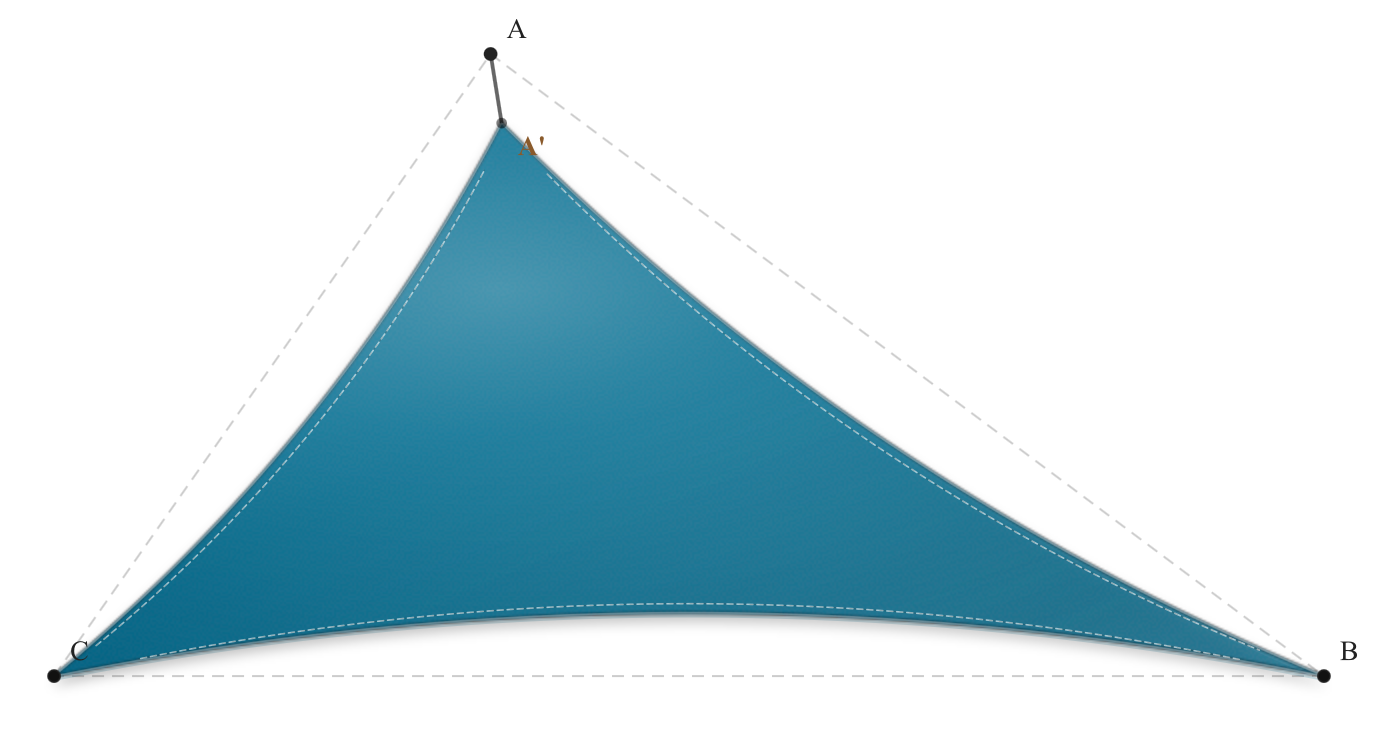 Voile d'ombrage - Forme Triangle - 263 Bleu Azur