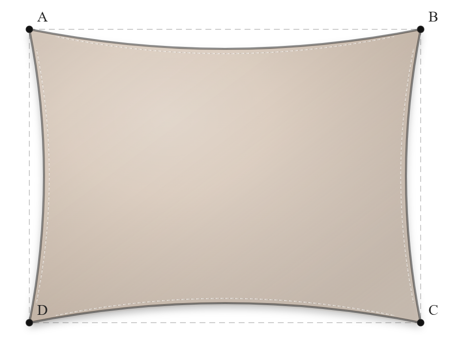 Voile d'ombrage - Forme Rectangle - Beige sablé 86-2135