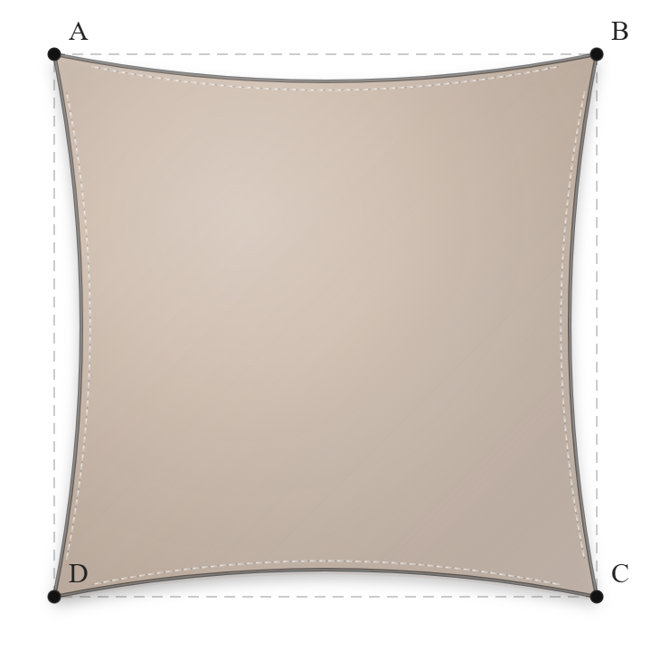 Voile d'ombrage - Forme Carrée - Beige Sablé 96-2135