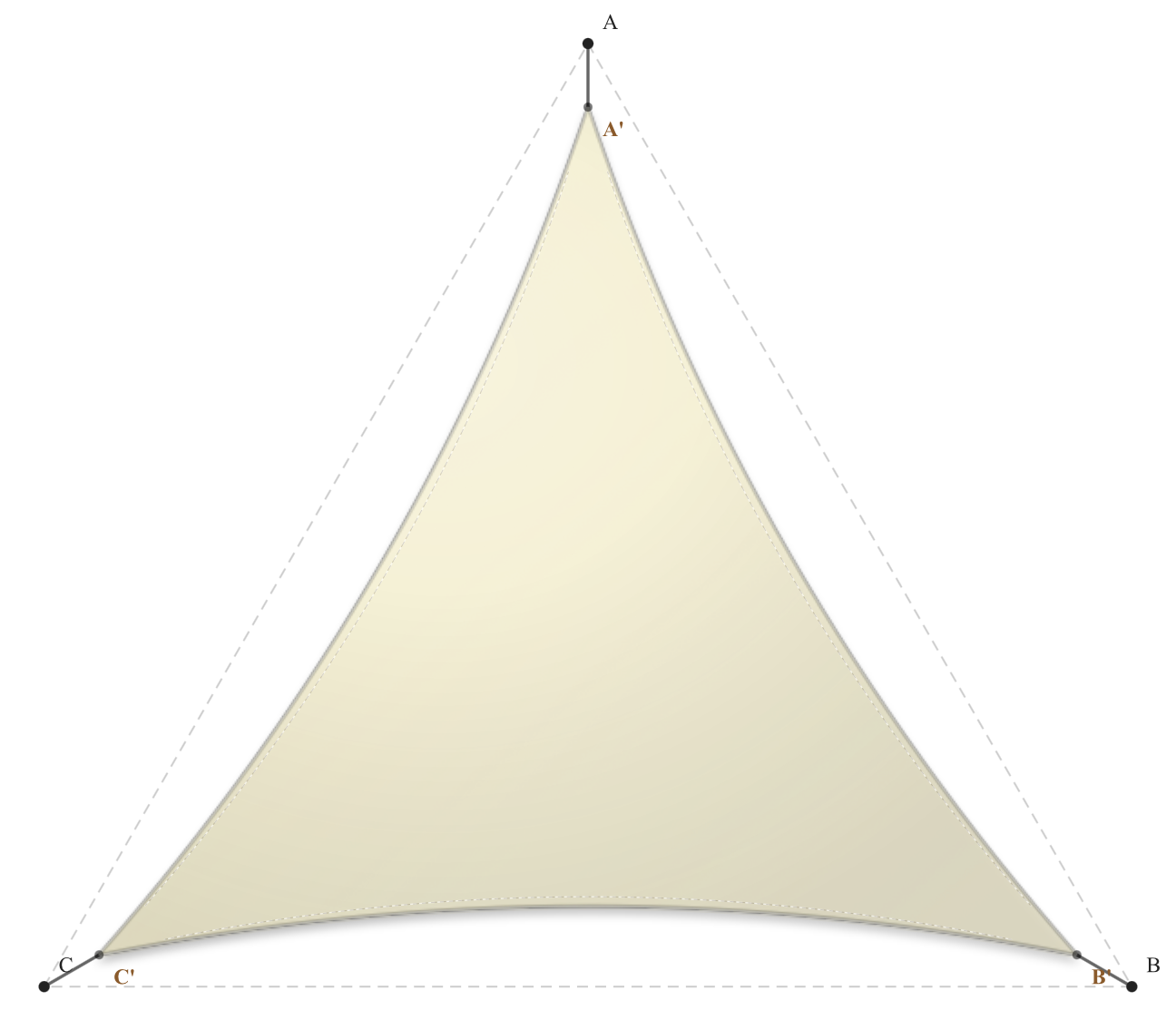 Voile d'ombrage - Forme Triangle - Naturel (759 AustralMesh)