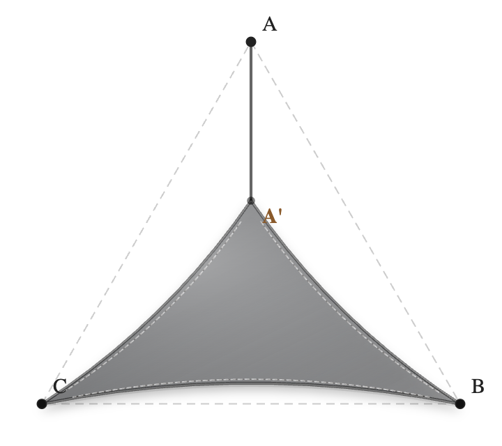 Voile d'ombrage - Forme Triangle - Métal Martelé 86-2045