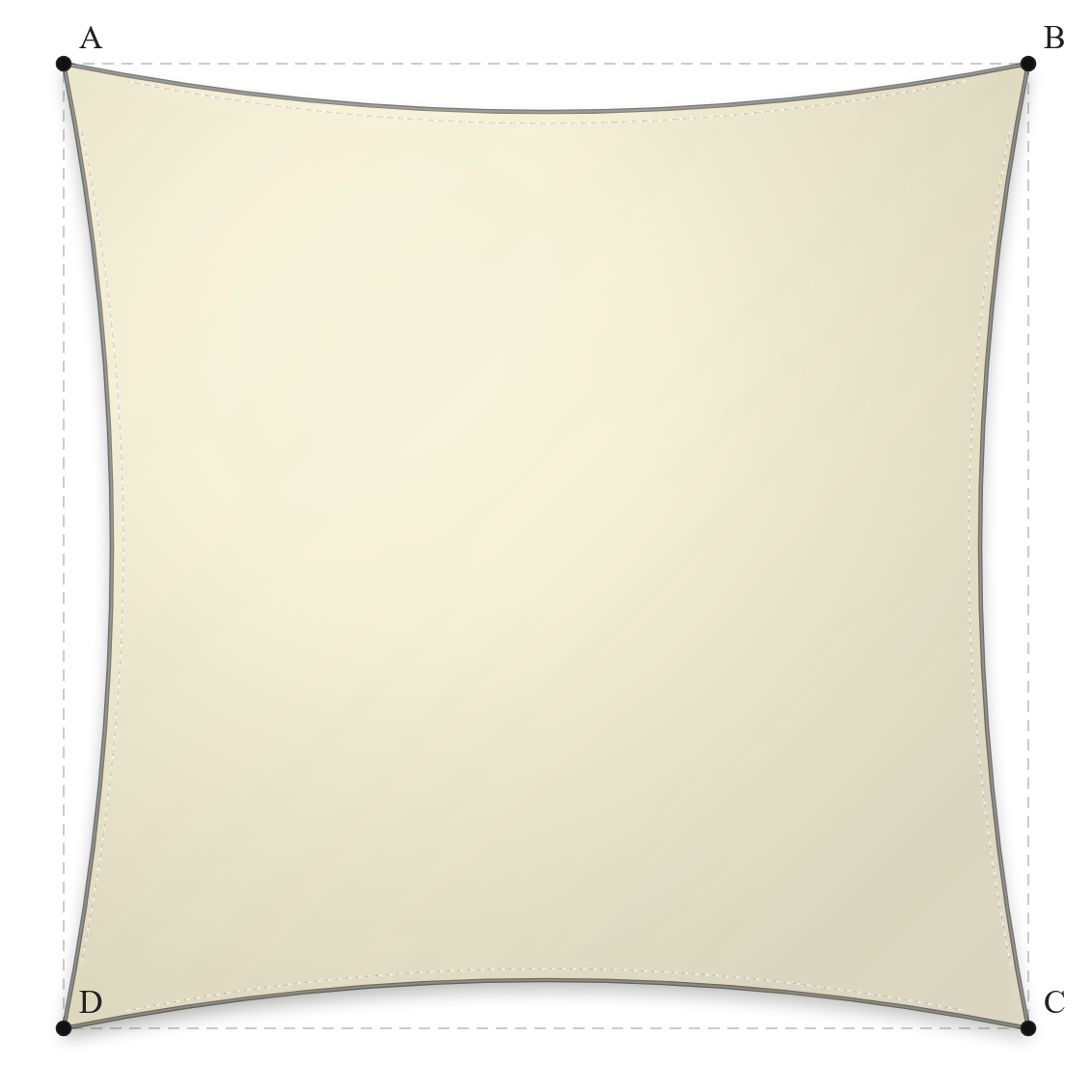 Voile d'ombrage - Forme Carrée - Naturel (759 AustralMesh)